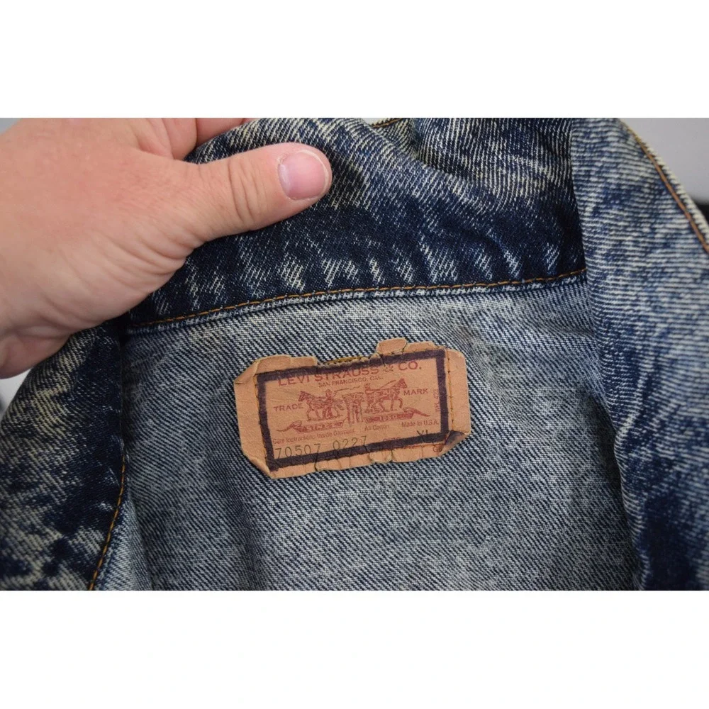 Levi's Trucker Jacket XL Blue Acid Wash 70507-0227 Men Vtg 80s Made in USA